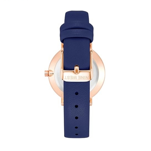 Women's New Strap Watch Gold /Blue - Picture 2 of 6